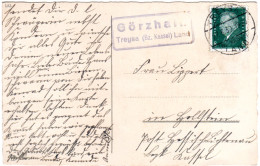 DR 1930, Landpoststpl. GÖRZHAIN Treysa (Bz. Kassel) Land Auf Karte M. 8 Pf. - Lettres & Documents