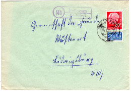 BRD 1958, Landpost Stpl. 14b IRSLINGEN über Rottweil Auf Brief M. 20 Pf. - Abarten Und Kuriositäten