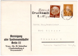 DR, Gebr. 3 Pf. Privatganzsachenkarte Vereinigung Alter Landmannschafter Berlin. - Other & Unclassified