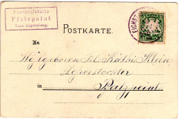 Bayern 1908, Posthilfstelle PFALZPAINT Taxe Kipfenberg Auf Karte M. 5 Pf. - Lettres & Documents