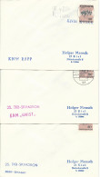  3 Kiel Schiffspost Briefe M. Versch. Norwegen Schiffs Stempeln - Altri & Non Classificati