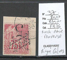 Nouvelle Calédonie - Yvert 37a - Surcharge Noire Renversée  - SIGNE CALVES - Used Stamps