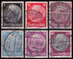 1933 - 1936 - ALEMANIA - IMPERIO - HINDENBURG - LOTE 6 SELLOS - Used Stamps