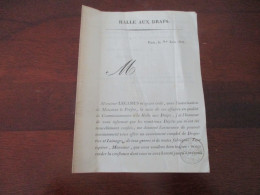 1818  LETTRE CIRCULAIRE HALLE AU DRAPS CHANGEMENT PROPRIETAIRE   HASTIER - 1800 – 1899