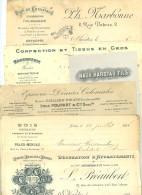 Nantes Factures Mandats à Ordre Timbres Fiscaux Magasins Industries Laissez Passer 1886 à 1946 - 1800 – 1899