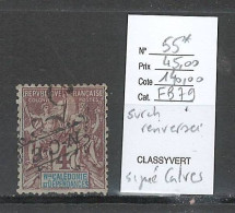 Nouvelle Calédonie - Yvert 55* - Surcharge Renversée- SIGNE CALVES - Unused Stamps