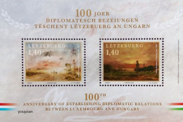 Luxembourg 2024, 100 Years Diplomatic Relations With Hungary, MNH S/S - Ungebraucht