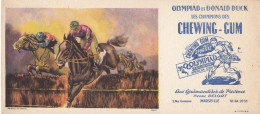 BUVARD & BLOTTER - Chewing Gum - OLYMPIAD Et DONALD DUCK - Pierre DELORT Marseille - Hippisme - Tiercé Chevaux - Andere & Zonder Classificatie