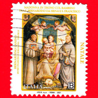 ITALIA - Usato - 2021 - Natale - Madonna Del Cane, Di Bernardino Lanino - In Trono Con S.Bernardino E S.Francesco - B - 2021-...: Usados