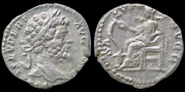 Septimius Severus AR Denarius Salus Seated Left - Les Sévères (193 à 235)