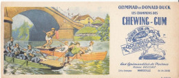 BUVARD & BLOTTER - Chewing Gum - OLYMPIAD Et DONALD DUCK - Pierre DELORT Marseille - Rameur - Sonstige & Ohne Zuordnung