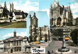 10 - Troyes - Multivues - Automobiles - Carte Dentelée - CPSM Grand Format - Voir Scans Recto-Verso - Troyes