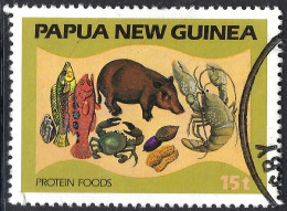 PAPUA NEW GUINEA 1982 QEII 15t Multicoloured, Protein Foods SG435 FU - Papouasie-Nouvelle-Guinée