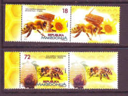 North Macedonia 2017 Fauna Bees  Mi.No. 799-800  2 SL  MNH - Nordmazedonien