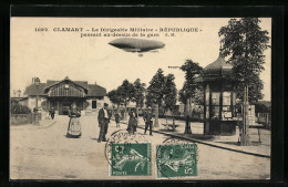 CPA Clamart, Le Dirigeable Militaire République Passant Au-dessus De La Gare  - Clamart