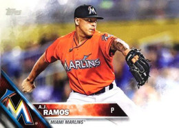 42 A.J. Ramos - Miami Marlins - Carte Topps Baseball 2016 - Altri & Non Classificati