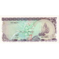 Maldives, 5 Rufiyaa, 1990, 1990-07-26, KM:16, NEUF - Maldiven