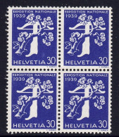 Suisse// Schweiz // 1930-1939 // 1939 // Exposition Nationale 1939  Neuf** MNH En Bloc De 4 No. 235 - Neufs