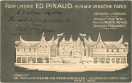 PC ADVERTISEMENT ED. PINAUD PARFUMERIE PARIS PERFUME (a56892) - Publicité