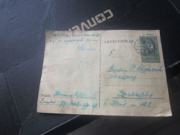 Levelezolap Zombor To Szabadka 1944 WW2 Sombor To Subotica - Banat-Bacska