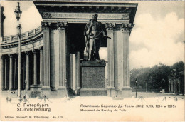 PC RUSSIA ST. PETERSBURG MONUMENT BARKLAY DE TOLLY (a56262) - Russie