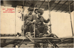 PC AVIATION PILOT AVIATOR FARMAN AVEC DEUX PASSAGERS (a55095) - Aviatori