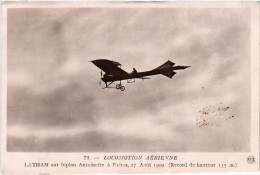 PC AVIATION PILOT AVIATOR LATHAM SUR BIPLAN ANTOINETTE (a54955) - Airmen, Fliers