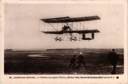 PC AVIATION PILOT AVIATOR H. FARMAN SUR BIPLAN A REIMS (a54769) - Aviateurs