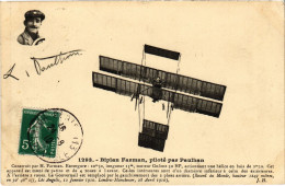 PC AVIATION PILOT AVIATOR PAULHAN BIPLAN FARMAN (a54688) - Aviateurs