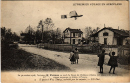 PC AVIATION PILOTE H. FARMAN A WEZ THUIZY PREMIER VOYAGE EN AÉROPLANE (a54398) - Aviadores