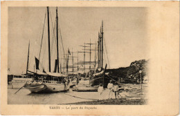 PC TAHITI, LE PORT DE PAPEETE, Vintage Postcard (b53588) - Tahiti