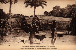 PC MISSIONS DES SALOMON SEPTENTRIONALES, Vintage Postcard (b53554) - Solomon Islands