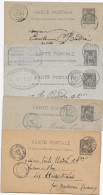 ARDENNES Petit Lot De 8 Entiers Postaux Type SAGE Cachet Localités Des Ardennes Dont 2 Boîtes Rurales - 1877-1920: Semi Modern Period