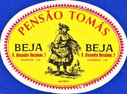 Beja, 1950/ 1960 - Pensão Tomás / Ceifeira Alentejana -|- Hotel Advertising - Beja