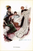 PC ARTIST SIGNED, HARRISON FISHER, THE TROUSSEAU, Vintage Postcard (b54145) - Fisher, Harrison