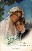 PC ARTIST SIGNED, PHILIP BOILEAU, SISTER'S FIRST LOVE, Vintage Postcard (b54015) - Boileau, Philip