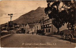 PC AFRICA, SOUTH AFRICA, SIMONS TOWN, ST GEORGE'S ST, Vintage Postcard (b53945) - South Africa