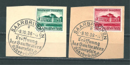 MiNr. 673-674 Briefstücke, Ersttag-Stempel  (07) - Usati