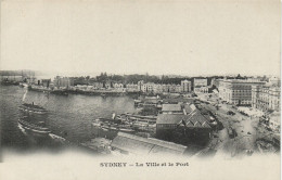 PC AUSTRALIA SYDNEY THE CITY AND THE HARBOUR, Vintage Postcard (b53827) - Sydney