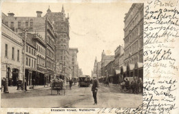 PC AUSTRALIA MELBOURNE ELIZABETH STREET, Vintage Postcard (b53801) - Melbourne