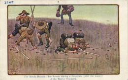 SCOUTS SLEUTH HOUNDS BOY SCOUTS TRACING A DESPERADO, Vintage Postcard (b54440) - Scoutisme