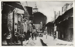 PC SYRIA DAMASCUS STREET SCENE LA RUE DROITE, Vintage Postcard (b54389) - Syria