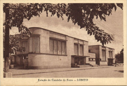 PC ANGOLA AFRICA LOBITO ESTACAO DO CAMINHO DE FERRO, Vintage Postcard (b54385) - Angola