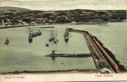 PC PORTUGAL AZORES FAYAL PORTO DE ABRIGO, Vintage Postcard (b54352) - Açores