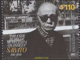 660956 MNH ARGENTINA 2021 PERSONAJE. ENERSO SABATO (1911-2011) - Unused Stamps