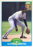 167 Alfredo Griffin - Los Angeles Dodgers - Carte Score Baseball 1989 - Autres & Non Classés