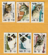 Timbre Cambodge (chats) - Cambodja