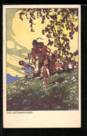 Künstler-AK Ernst Kutzer: Der Rattenfänger, Märchen  - Fairy Tales, Popular Stories & Legends