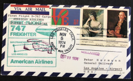 UNITED STATES, Circulated Cover « Return To Sender », « First Flight », « Aviation », « U.P.U », « Painting », 1974 - Briefe U. Dokumente