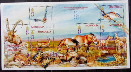 Mongolia 2001, Rare Animals Of Steppe Zones, MNH S/S - Mongolië
